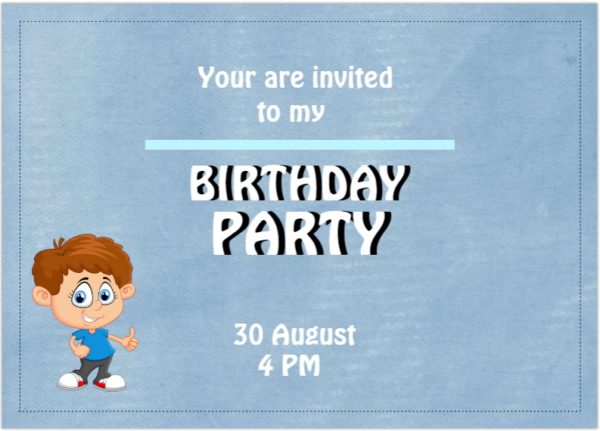 Invitation card - Boy - I2 - Image 3