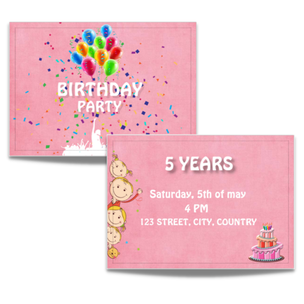 Invitation card - Girl -I3