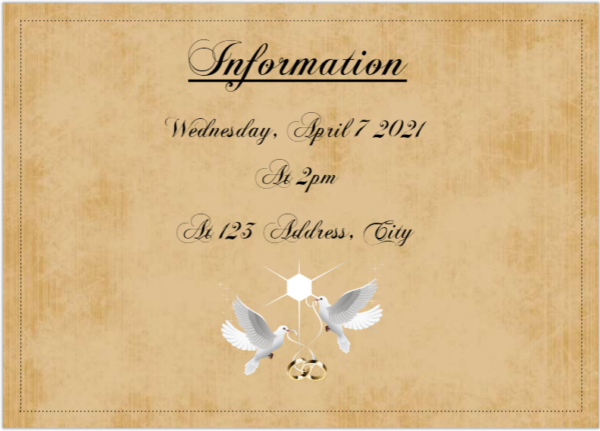 Invitation card - Wedding -I4 - Image 3
