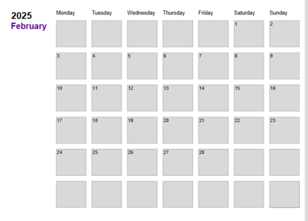 Calendar test 1